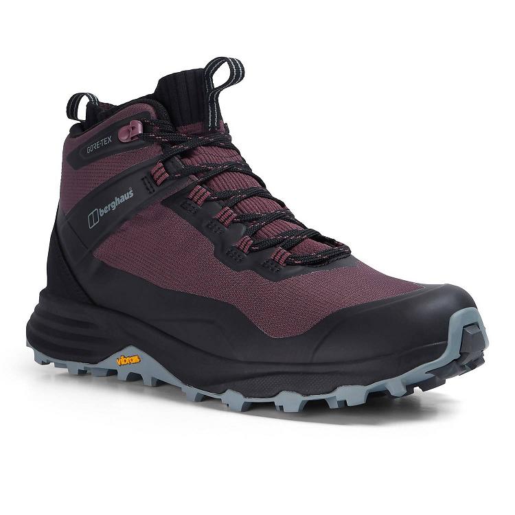 Dámska Turistické Topánky Berghaus Gore Tex VC22 Mid Červené Čierne Slovensko 3729BJRMP